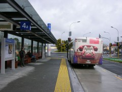 New Lynn buses leave outside the train station