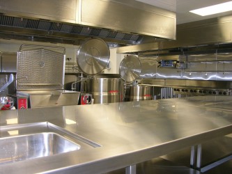 Where food is prepared for the stands and players